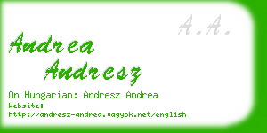 andrea andresz business card